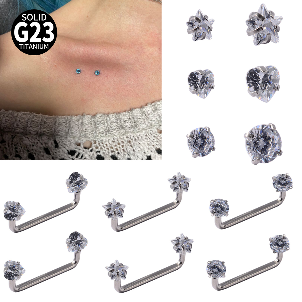 Body Jewelry Implant Grade - 3-1PCS Grado dell'impianto Titanio Microdermico Superficie