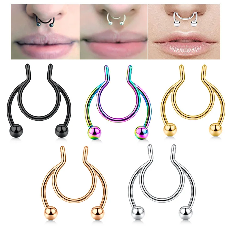 Body Jewelry Nose Studs - Anello da naso finto a forma