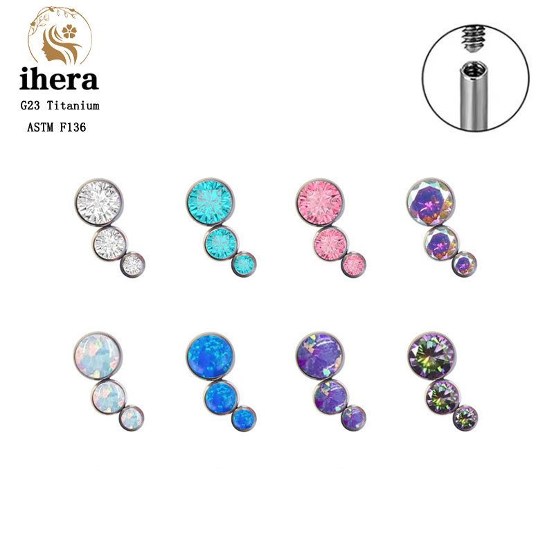 Body Jewelry Lip Ring - Orecchini a perno piatti in titanio