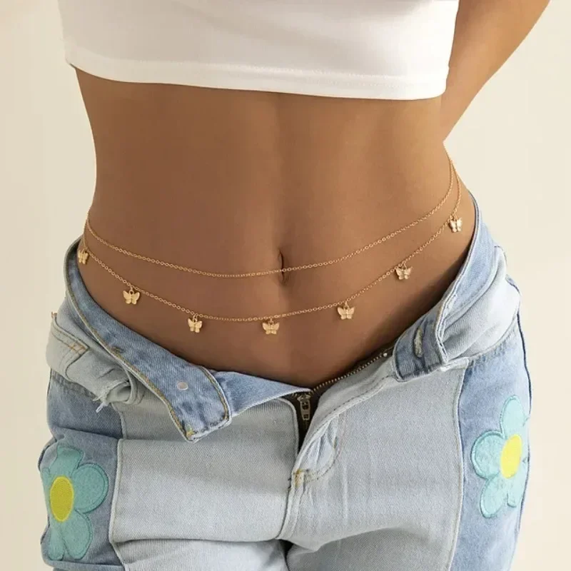 Body Jewelry For Sale - Nuovo fascino sexy doppio strato catena