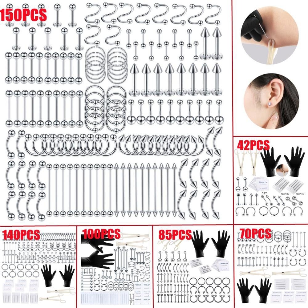 Body Jewelry Lip Ring - Kit per Piercing Corporeo da 150/140/85/70/42