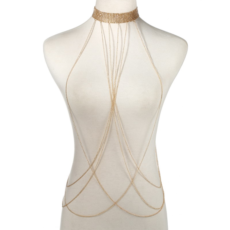 Body Jewelry For Sale - Catena per il corpo color oro