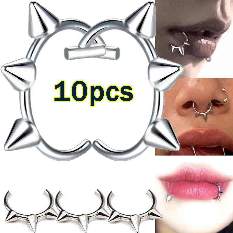 Body Jewelry Lip Ring - Anello al naso Punk da 10