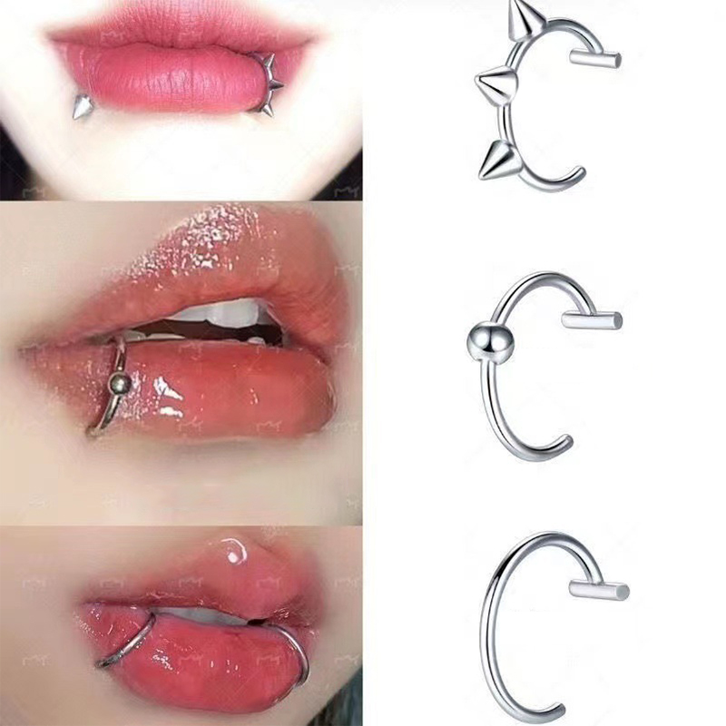 Body Jewelry Lip Ring - 1Pc In Acciaio Inox Falso Anello
