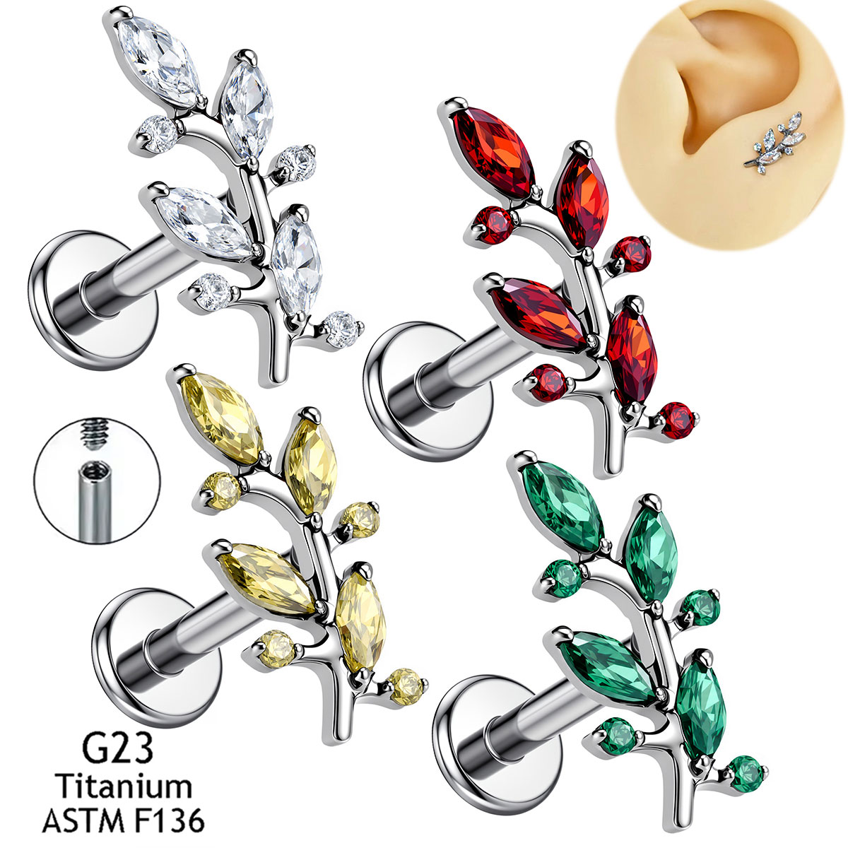 Body Jewelry Implant Grade - Nuovo Gioiello per Piercing in Titanio
