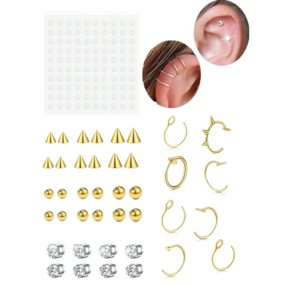 Body Jewelry Nose Studs - Anelli per naso finti, septum finto