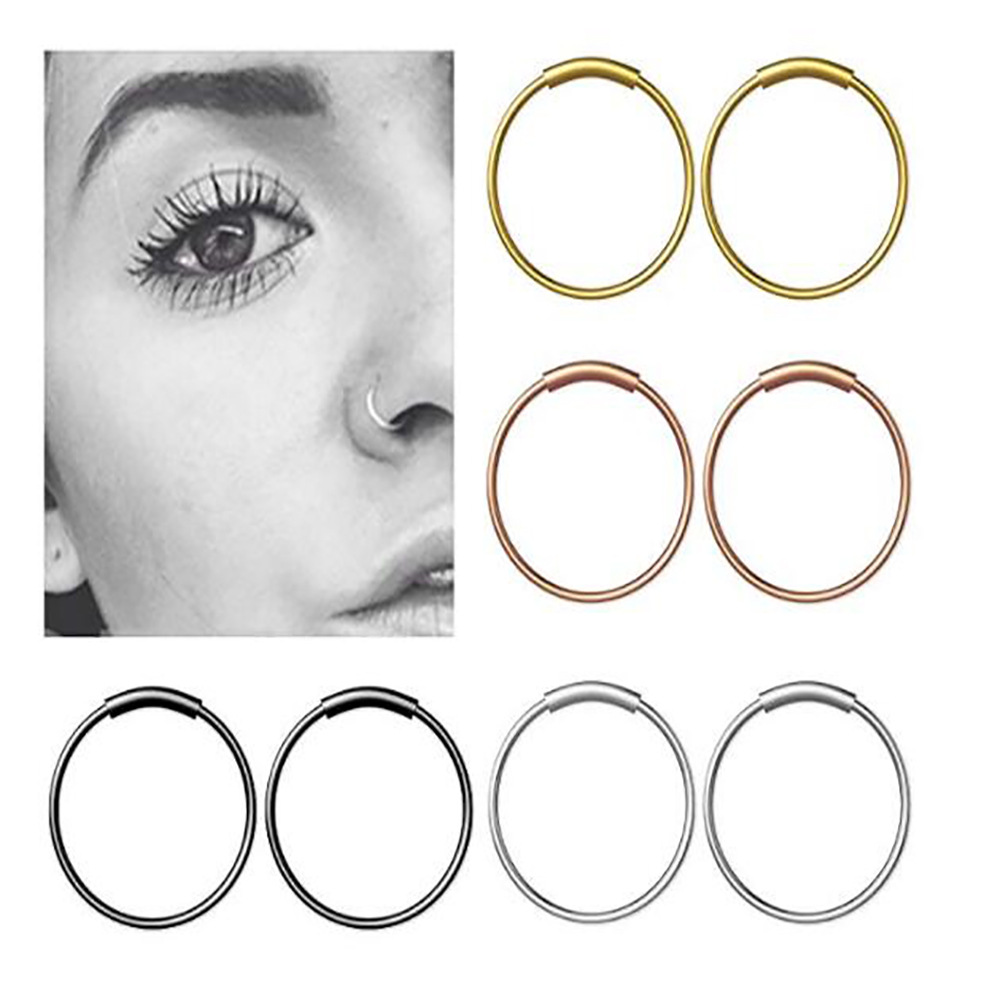 Body Jewelry Nose Studs - Set di 3 Anelli Continui Senza