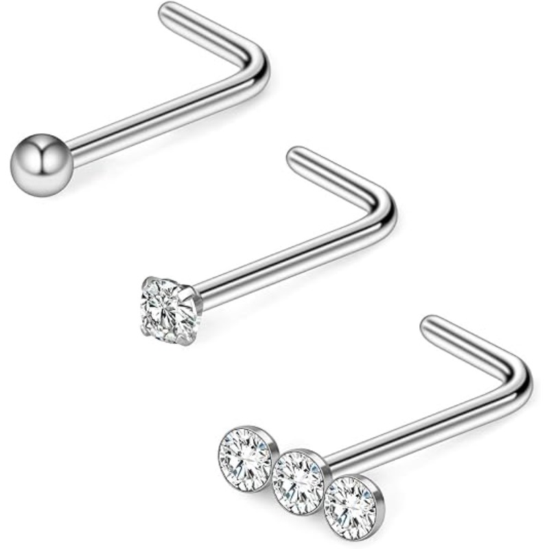 3 pezzi, 20G, anelli per pierc - Body Jewelry Nose Studs recensione e prezzo