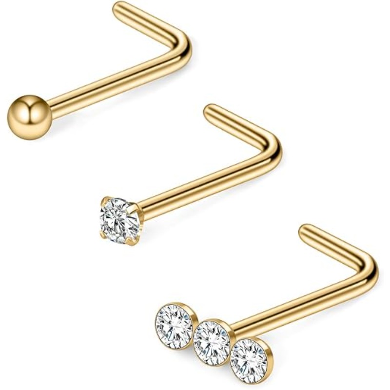 3 pezzi, 20G, anelli per pierc - Body Jewelry Nose Studs recensione e prezzo