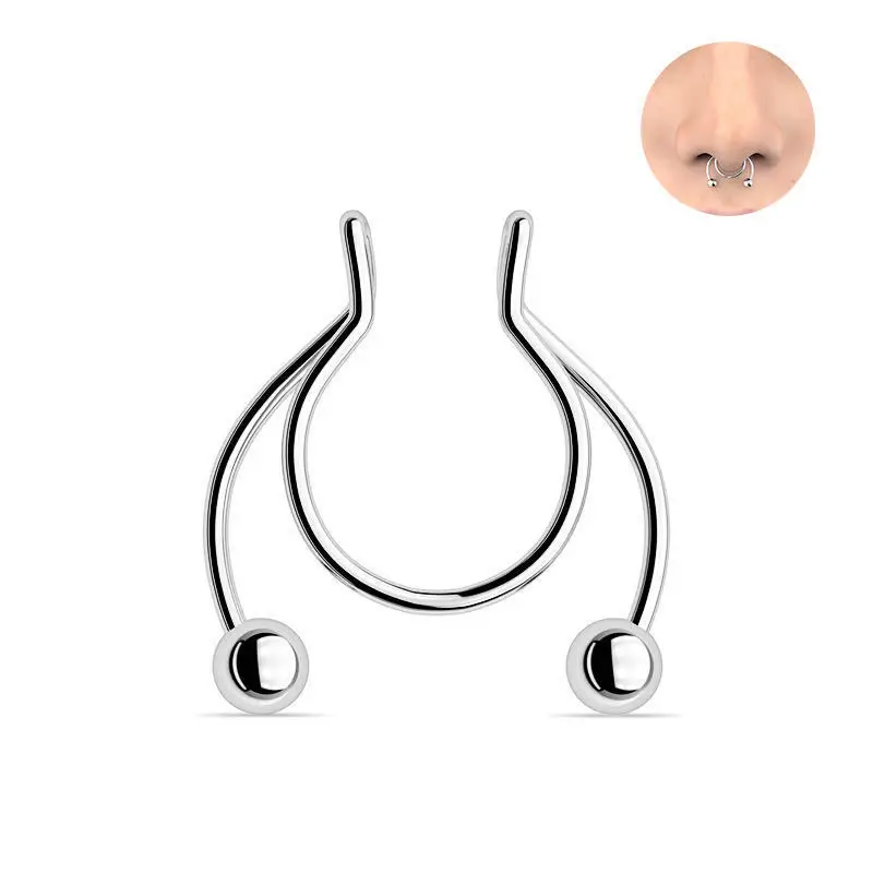 Anello da naso finto a forma d - Body Jewelry Nose Studs recensione e prezzo