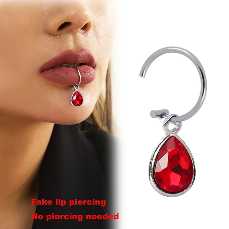 1 pz falso Piercing Clip per l - Body Jewelry Lip Ring recensione e prezzo