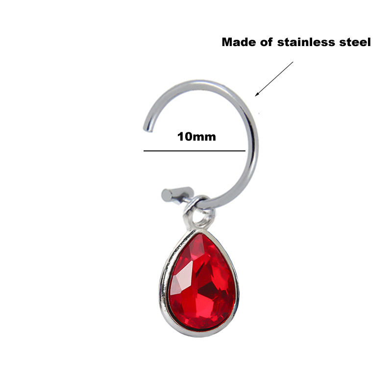 1 pz falso Piercing Clip per l - Body Jewelry Lip Ring recensione e prezzo