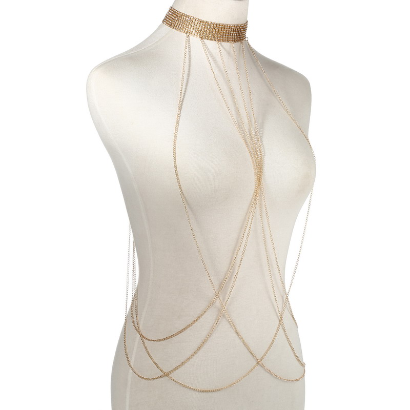 Catena per il corpo color oro  - Body Jewelry For Sale recensione e prezzo