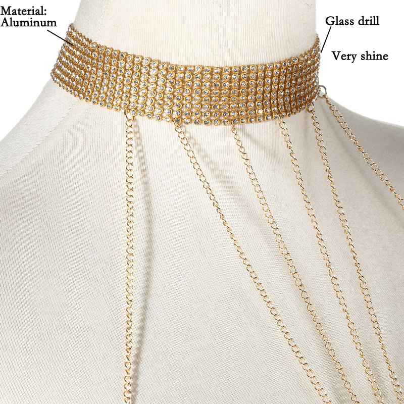 Catena per il corpo color oro  - Body Jewelry For Sale recensione e prezzo
