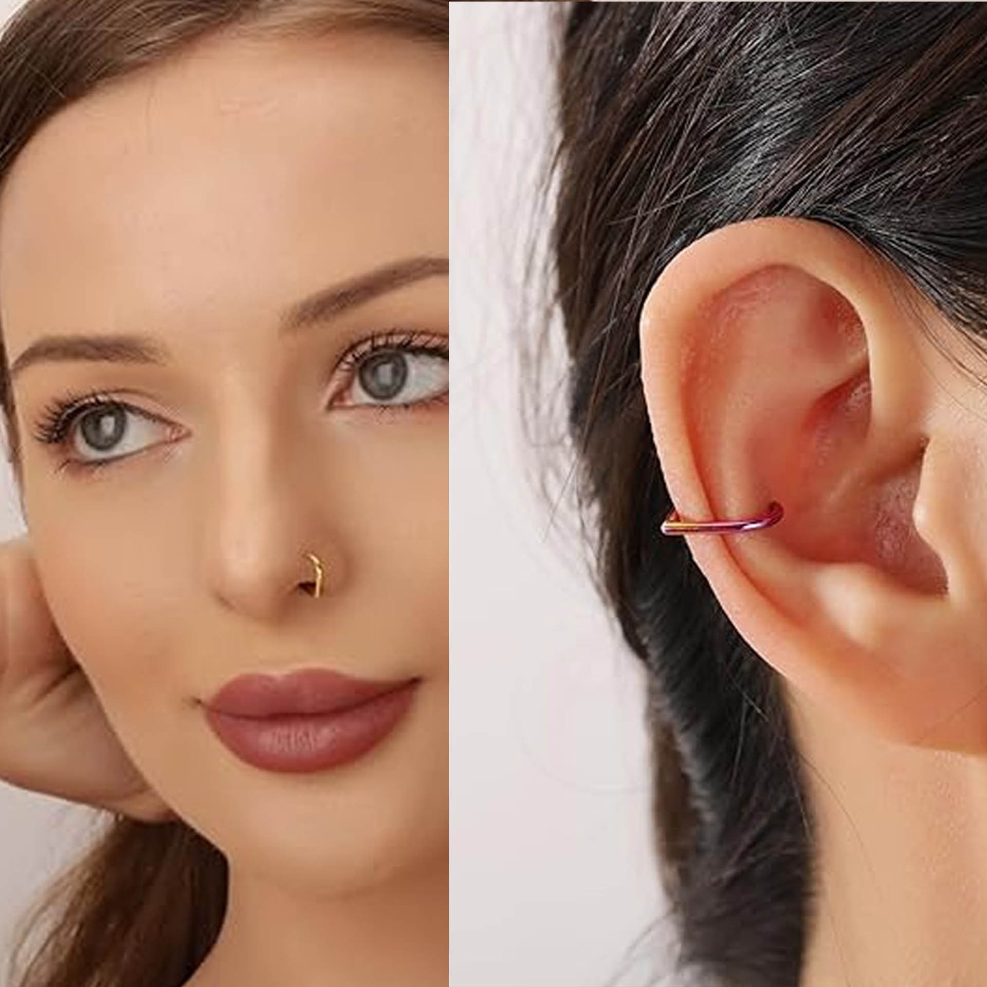Set di 5 Anelli Finti per Naso - Body Jewelry Nose Studs recensione e prezzo