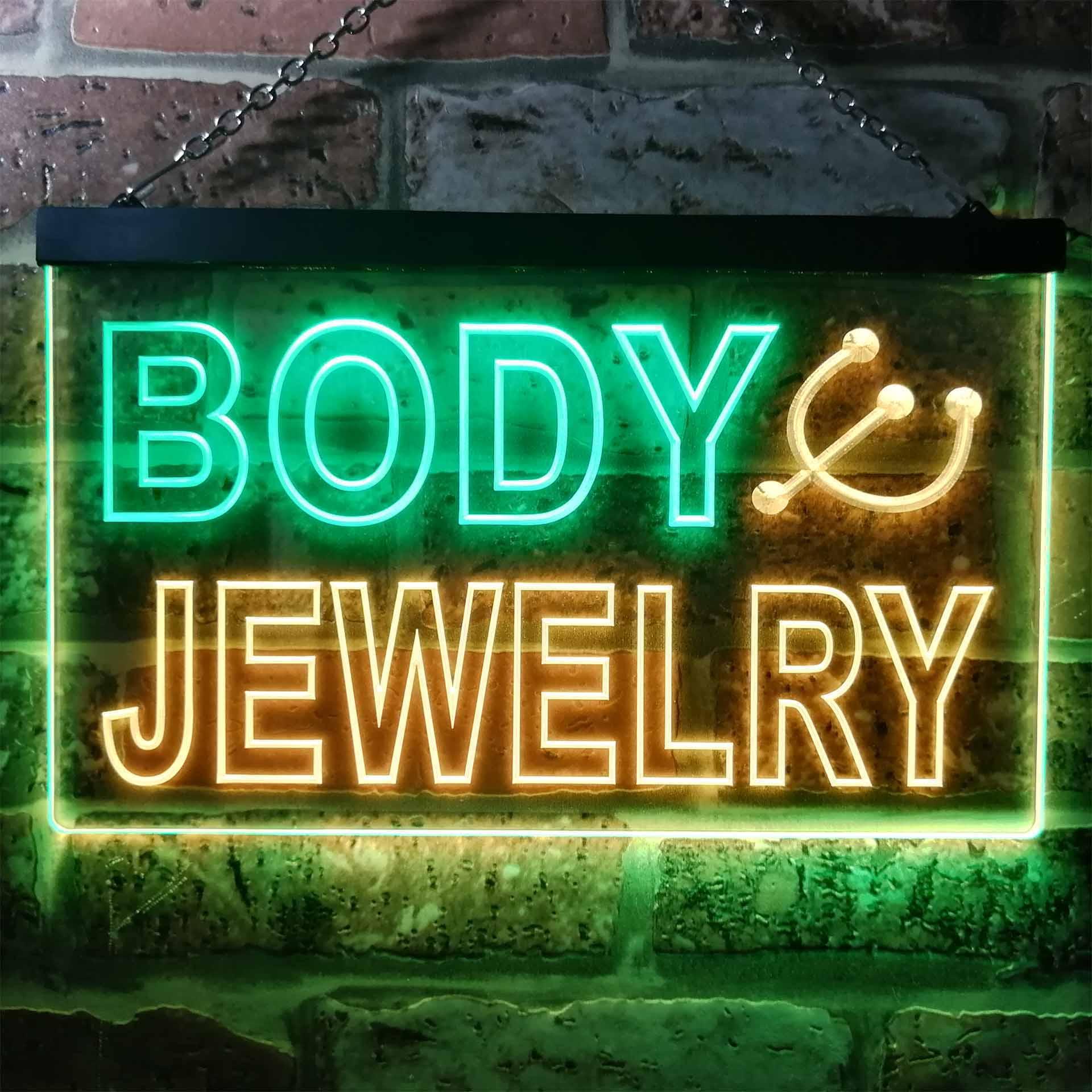 Insegna al neon a led bicolore - Body Jewelry Shop recensione e prezzo