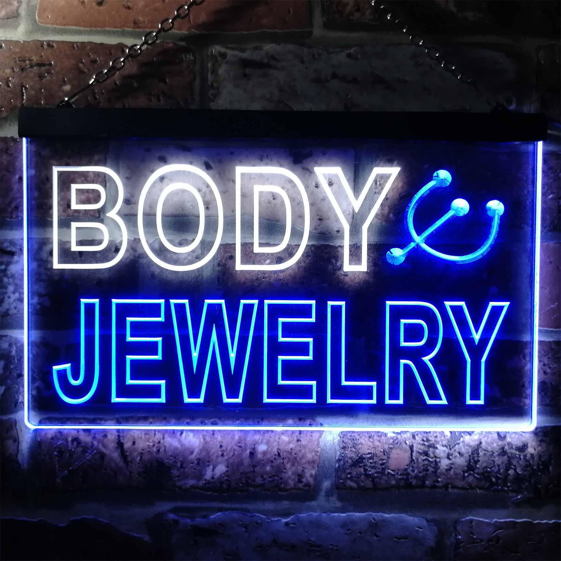 Insegna al neon a led bicolore - Body Jewelry Shop recensione e prezzo