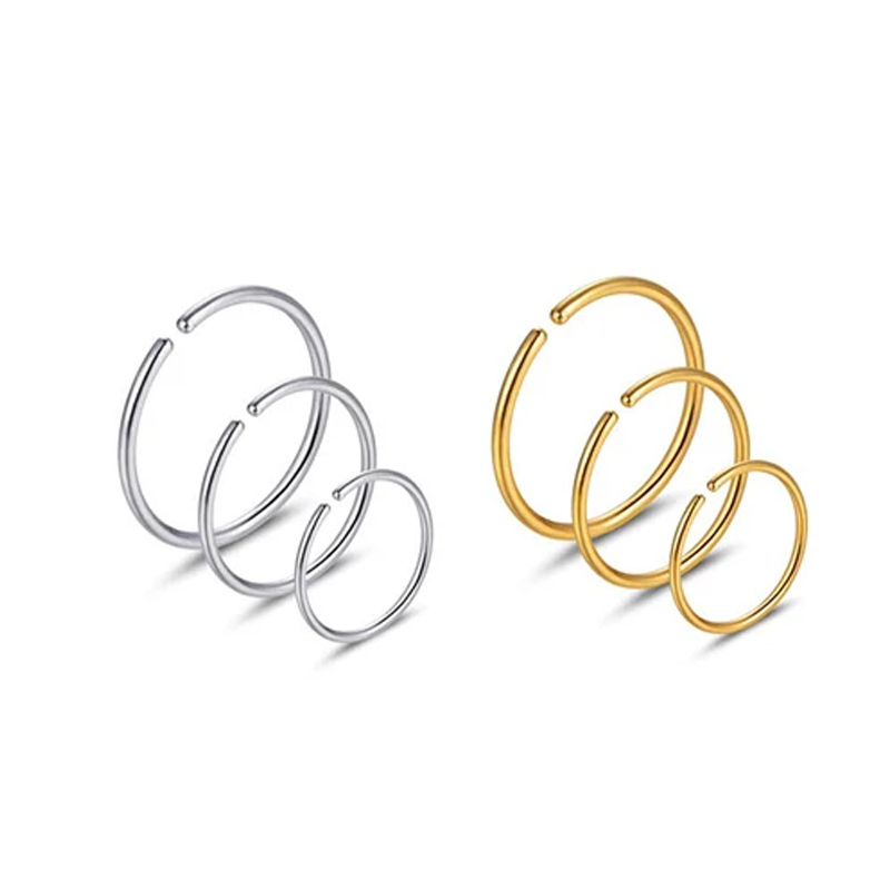 Set di 6 Anelli per Naso Ipoal - Body Jewelry Nose Studs recensione e prezzo