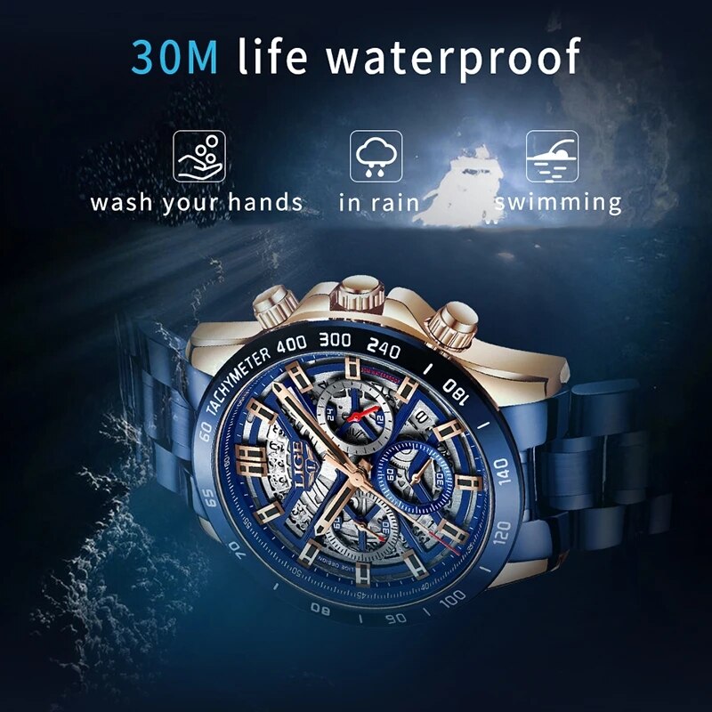 LIGE 2024 New Men Watch Top Br - Threadless Push Pin recensione e prezzo
