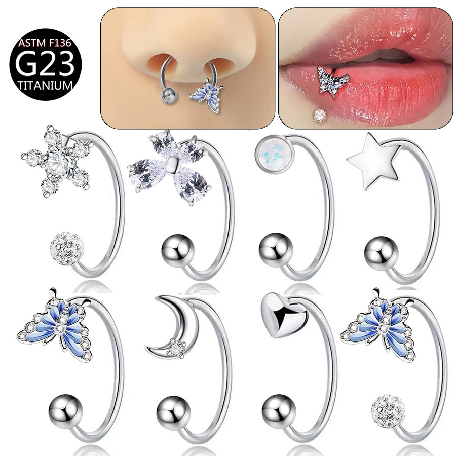 Anello per labbra a farfalla i - Body Jewelry Lip Ring recensione e prezzo