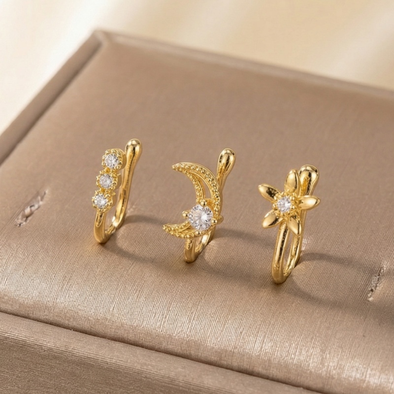 Set di 3 clip per naso retrò d - Body Jewelry Nose Studs recensione e prezzo