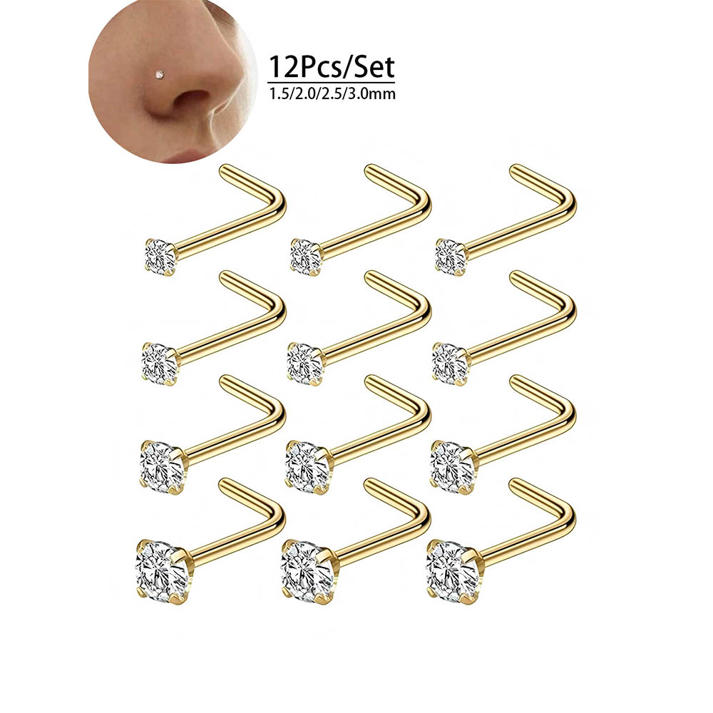 Set completo da 12 pezzi Borch - Body Jewelry Nose Studs recensione e prezzo