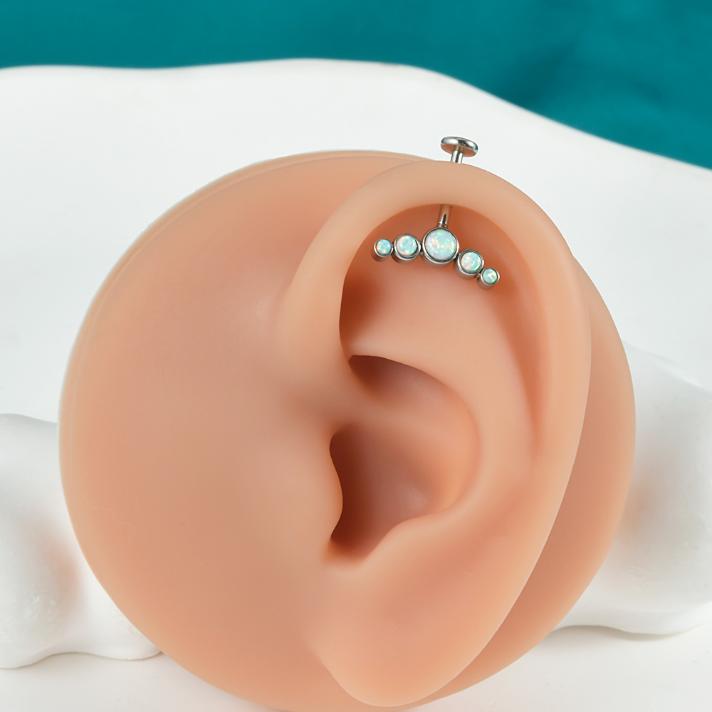 1 pz acciaio chirurgico CZ gem - Body Jewelry Lip Ring recensione e prezzo